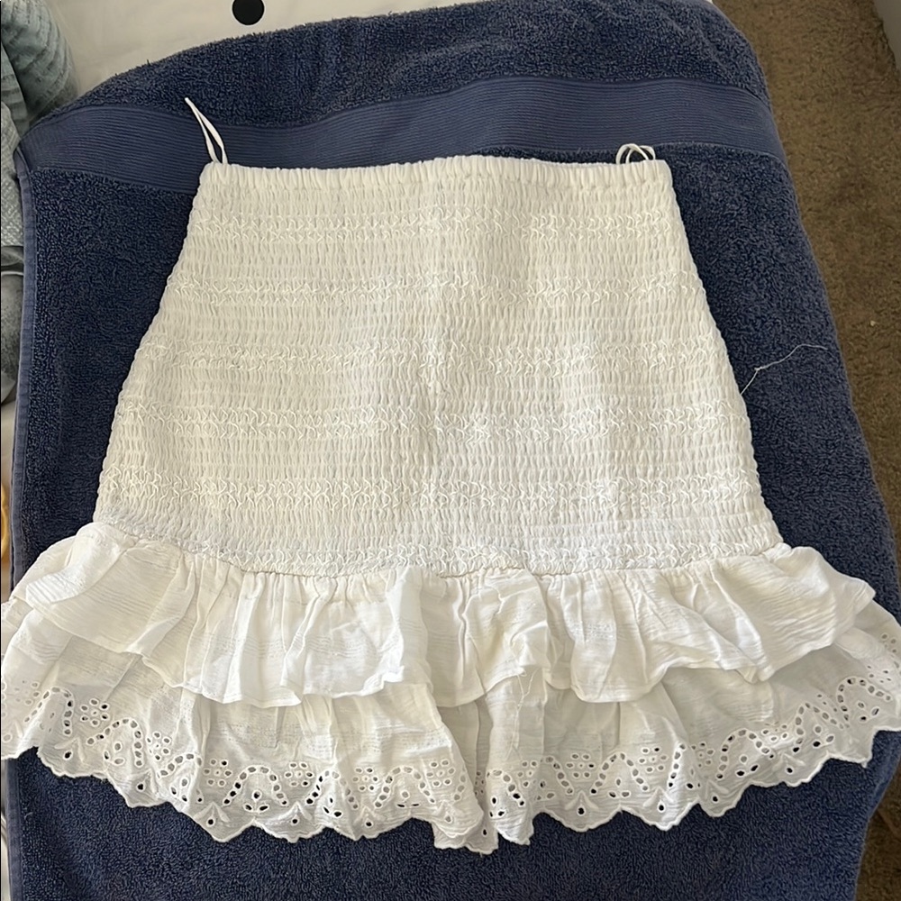 White Ruffled Skirt